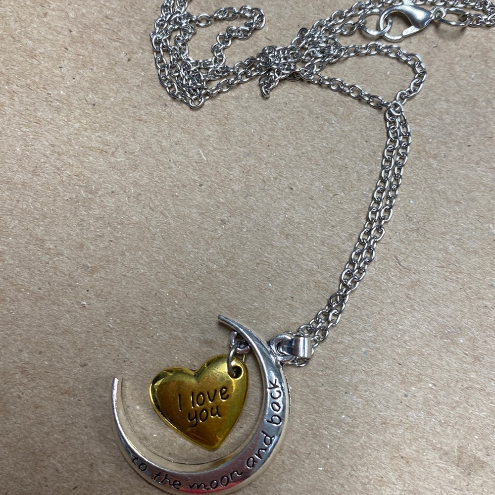 Love you to moon and back necklace